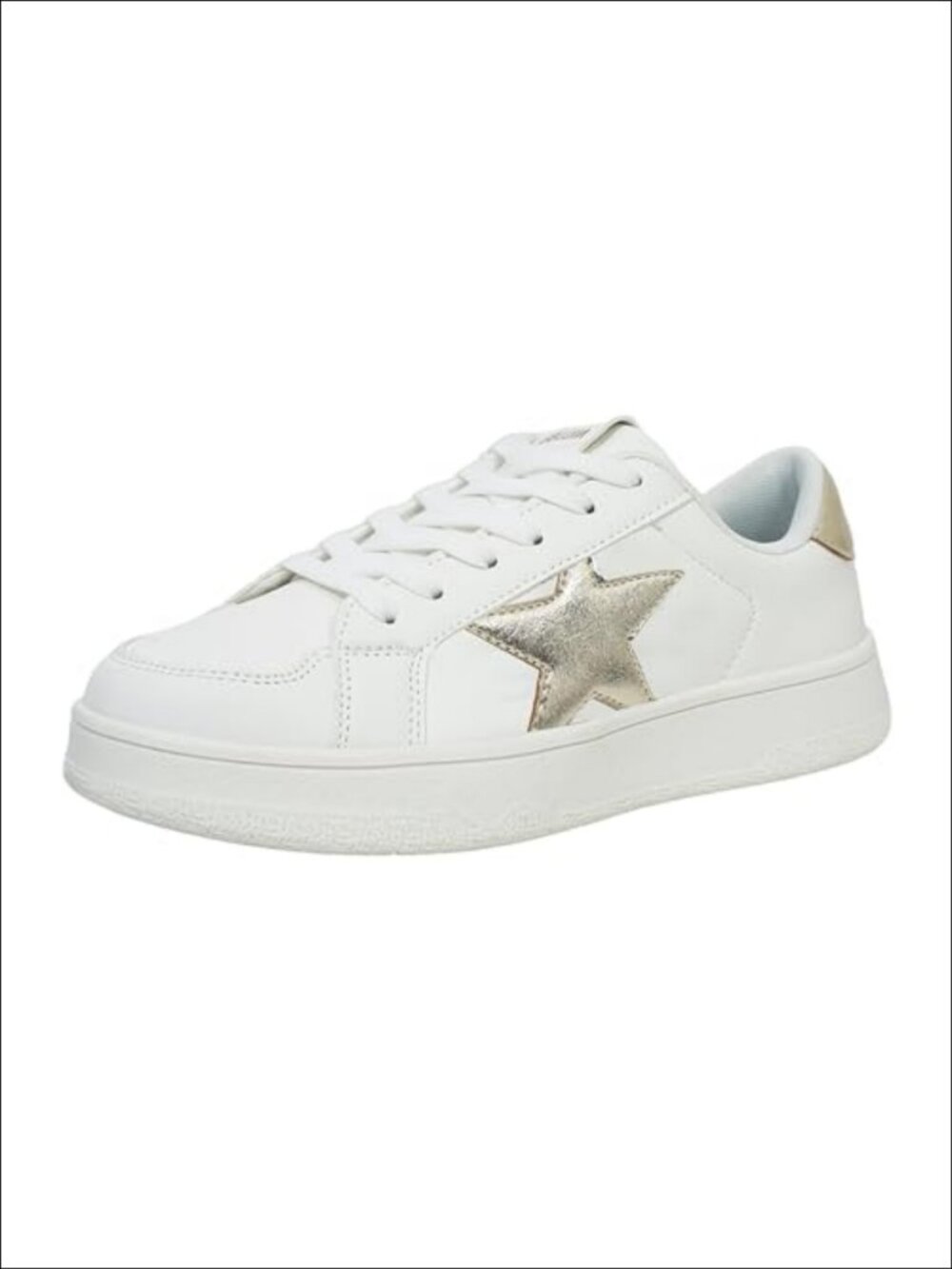 Star Sneakers Low Top Cushioned Platform Lace Up Walking Shoes